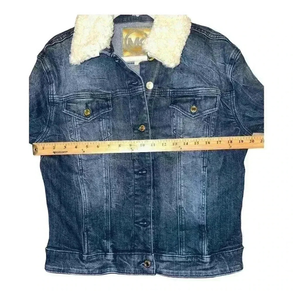 Michael Kors Womens Faux Fur Jean Jacket, Small - Picture 6 of 7